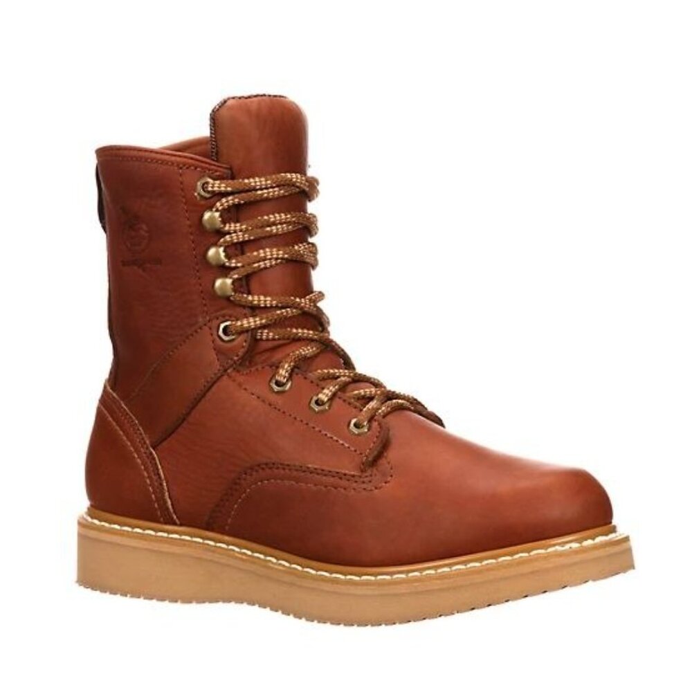 Georgia Boot Men's Barracuda Gold Wedge Round Toe Work Boots, . soft toe - Picture 3 of 7